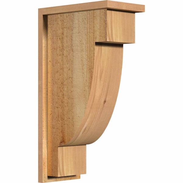 Ekena Millwork Alpine Rough Sawn Corbel w/Backplate, Western Red Cedar, 8"W x 14"D x 26"H COR08X14X26ALP01RWR - main